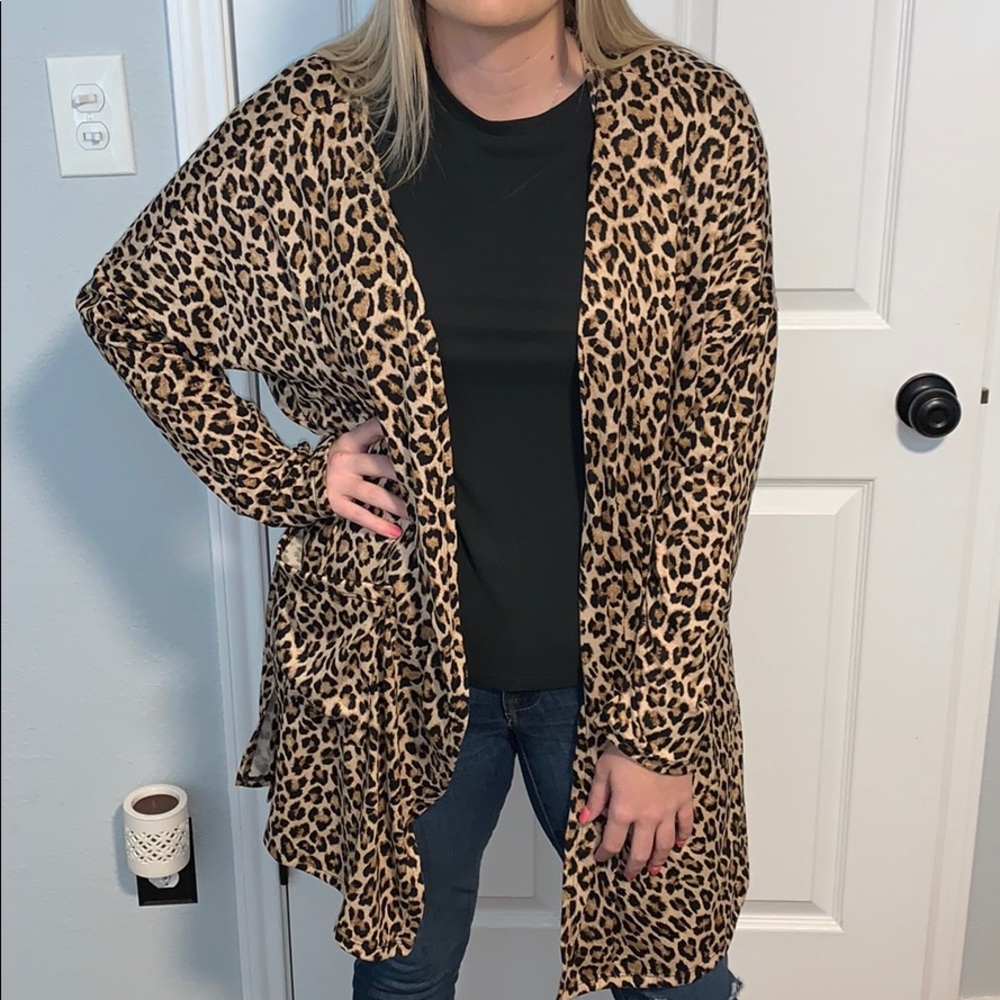 Cheetah print kimono